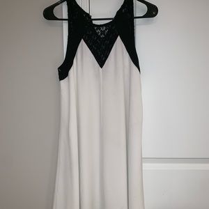 Francesca’s white and black dress